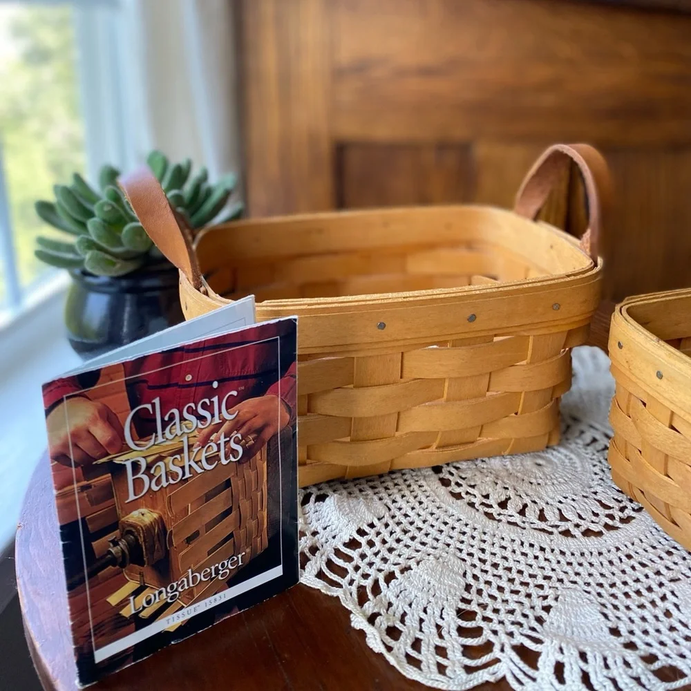 2 Longaberger Baskets 1988 & 2002 EUC